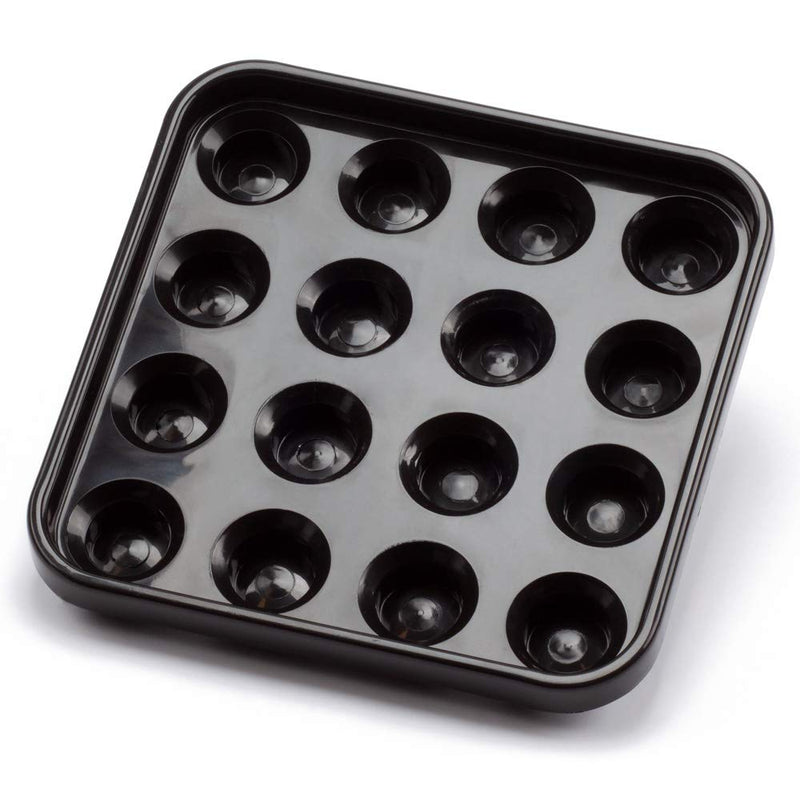 [Australia - AusPower] - GSE Games & Sports Expert Black Plastic Pool Ball Carrying Tray for Full Set Regulation Size Billiard Balls 