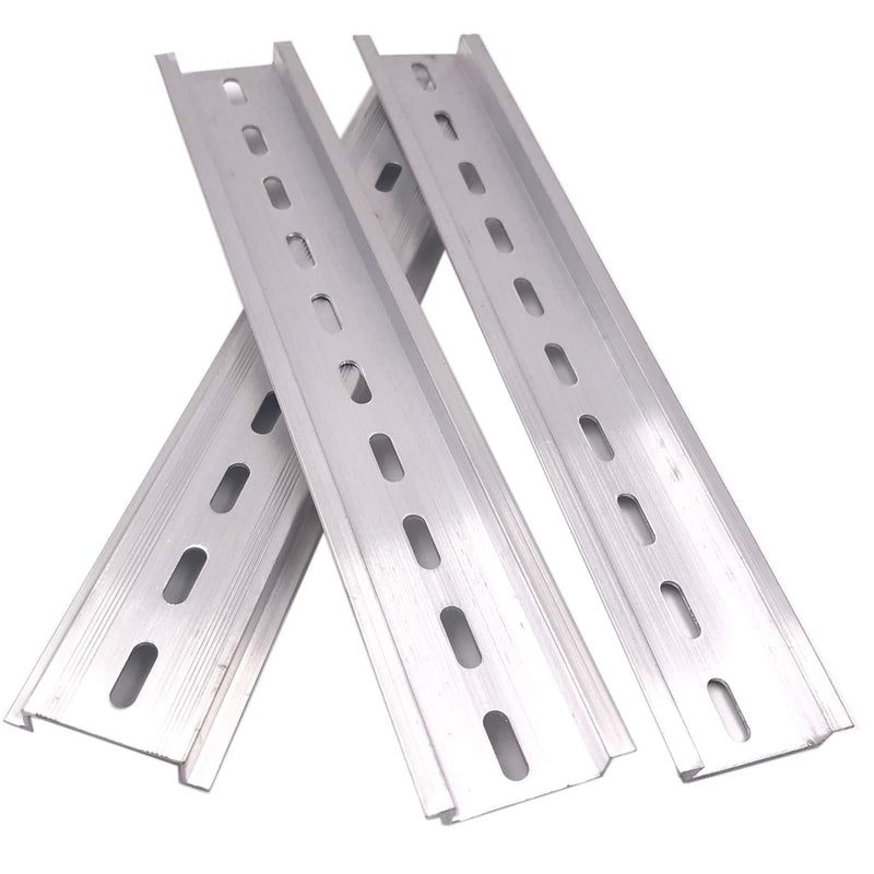 [Australia - AusPower] - Erayco 3 Pieces DIN Rail Slotted Aluminum RoHS 7.5" Inches Long 35mm Wide 7.5mm High 