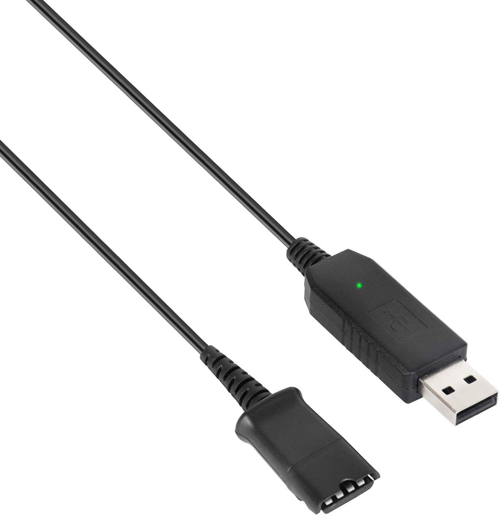 [Australia - AusPower] - VoiceJoy Call Center Headset Quick Disconnect QD Cable to USB Plug Adapter for Plantronics QD Connector to Any Computer Laptop USB Adapter 