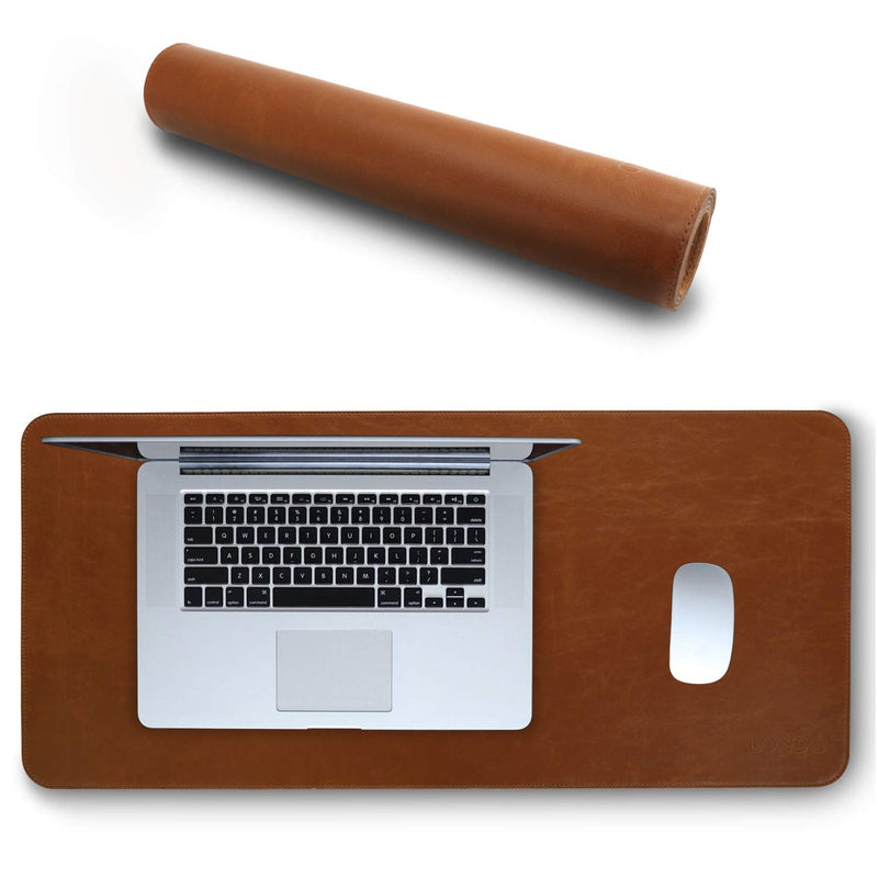 [Australia - AusPower] - Londo Leather Extended Mouse Pad - Desk Mat Light Brown 