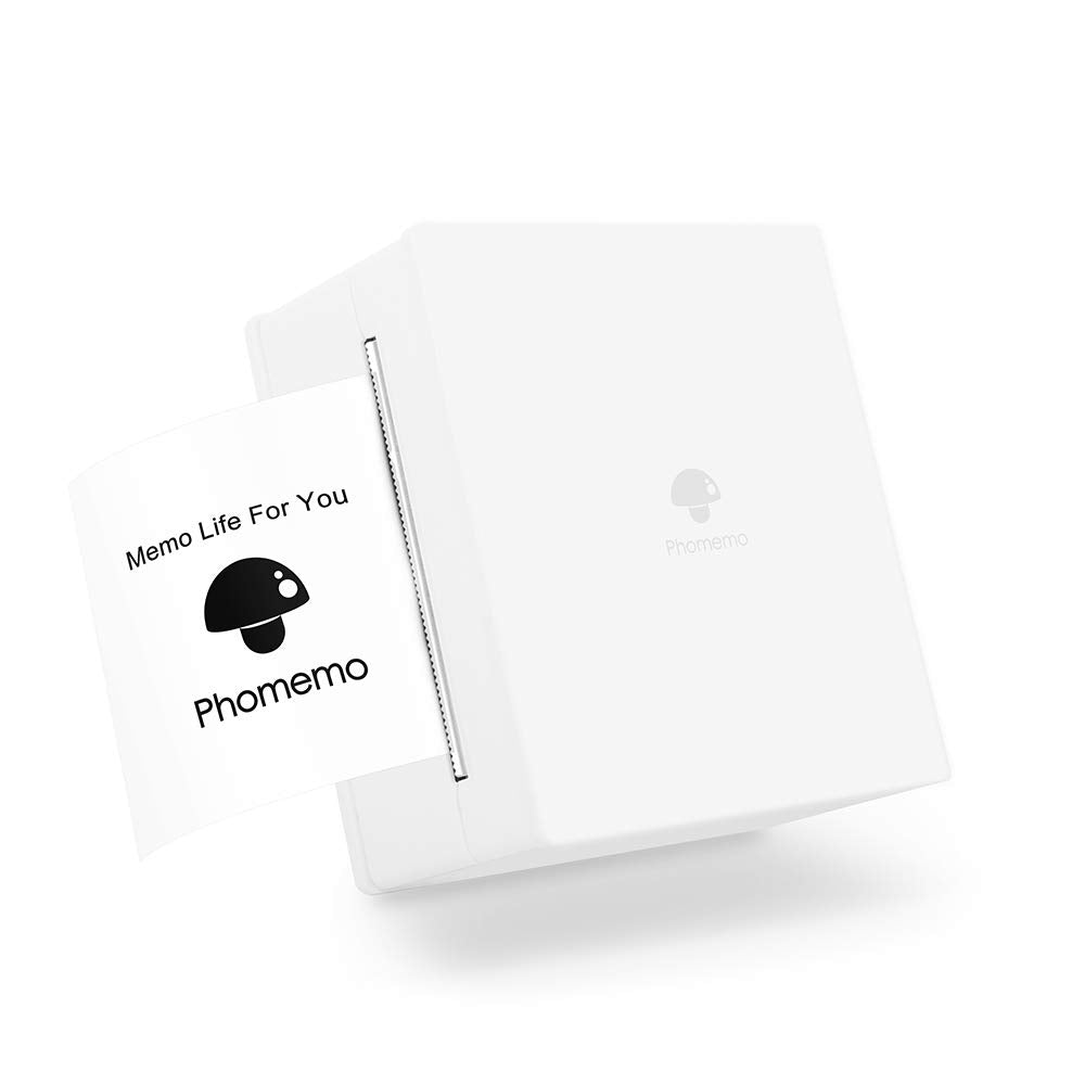 [Australia - AusPower] - Phomemo M02 Mini Pocket Printer- Bluetooth Mini Mobile Thermal Printer Compatible with Android & iOS, Multifunction for Journal, Work Plan, Meeting Notes, Gift, White 