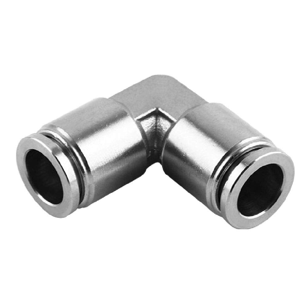 [Australia - AusPower] - Beduan Push to Connect Fitting Elbow, 1/4" Tube OD 304 Stainless Steel 90 Degree Quick Connect Adapter Union Splicer Joiner Mender 1/4 " 