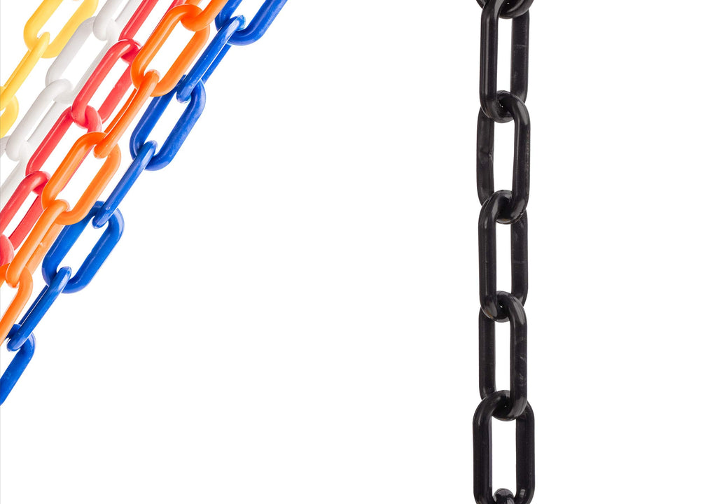 [Australia - AusPower] - US Weight (Made in USA) 2" x 10' Black Plastic Safety Chain ft. SunShield UV Resistant Technology 10 ft 
