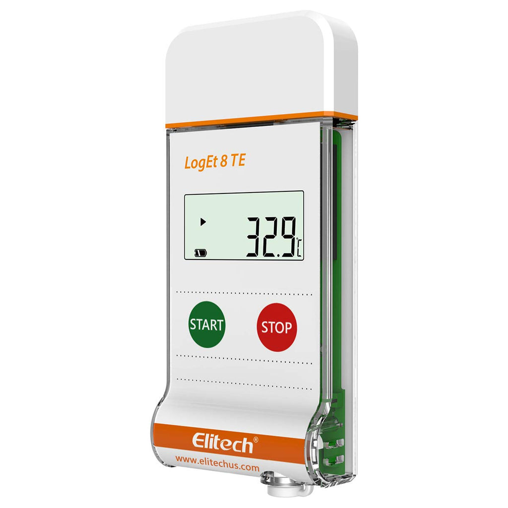 [Australia - AusPower] - Elitech LogEt 8 TE Temperature Data Logger Reusable PDF Report USB Port High Accuracy 16000 Points External Temp 