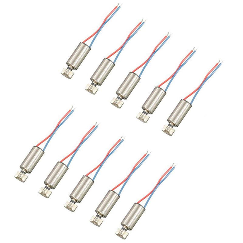 [Australia - AusPower] - tatoko vibration motor DC 3V 6mm x 10mm Miniature Micro Vibrating Vibration Coreless Motor 12000RPM 610 Powerful Small Electric Motors 2 Wires Pack of 10 