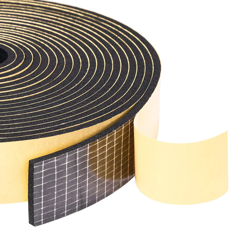 [Australia - AusPower] - Yotache Adhesive Weather Stripping 2 Rolls 1" W X 1/8" T, Neoprene Foam Weatherstrip Tape for Automotive, 33 Ft Length (2 X 16.5 Ft Each) 1" x 1/8" x 33' 