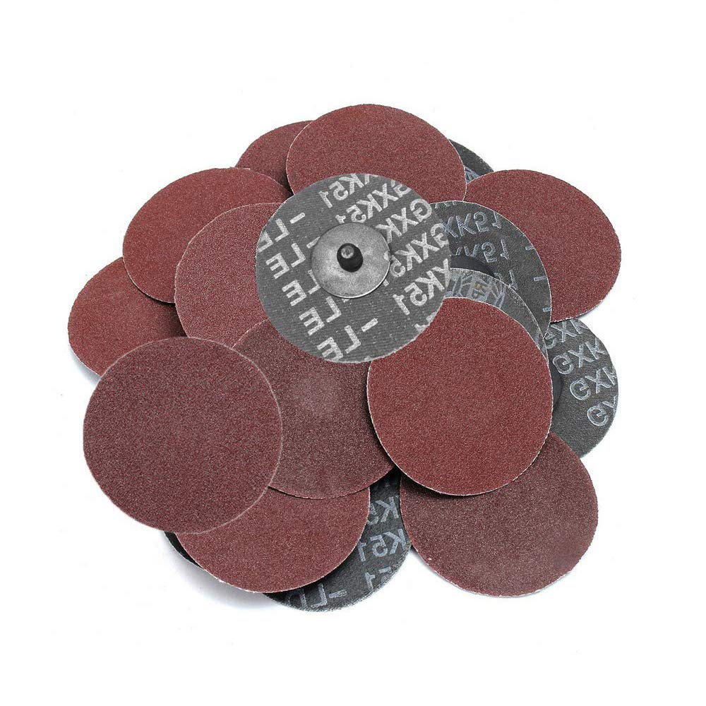 [Australia - AusPower] - Saiper 35pcs 3 Inch 80 Grit Sanding Discs Roloc Roll Lock Aluminium Oxide Sanding and Grinding Discs for Surface Prep Strip Grind Polish Finish Burr Rust Paint Removal 