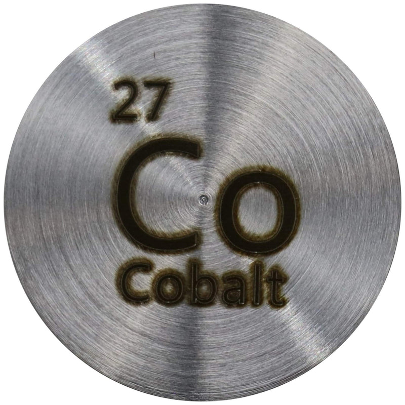[Australia - AusPower] - Cobalt (Co) 24.26mm Metal Disc 99.95% Pure for Collection or Experiments 