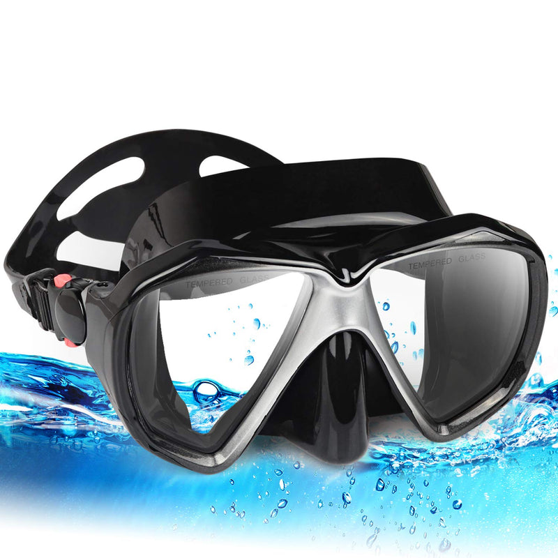 [Australia - AusPower] - EXP VISION Snorkel Diving Mask, Panoramic HD Scuba Swim Mask, Tempered Anti-Fog Lens Glasses Snorkel Goggles, Scuba Dive Snorkel Mask with Silicone Skirt Strap for Dry Snorkeling, Swimming 