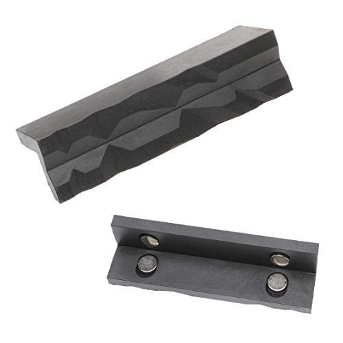 [Australia - AusPower] - DEF 4" Vise Jaws Pads with magnetic, Soft Vice Jaws Cover, Multi-Purpose Protector for Any Metal Bench Vice, Set of 2, inch, Black Medium 