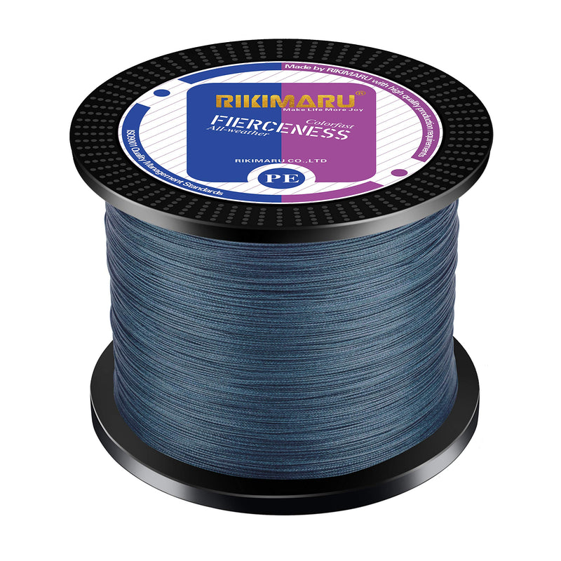 [Australia - AusPower] - RIKIMARU Braided Fishing Line Abrasion Resistant Superline Zero Stretch&Low Memory Extra Thin Diameter 327-1094 Yds, 4-180LB Dark Gray 327 Yds/0.05mm/4LB 