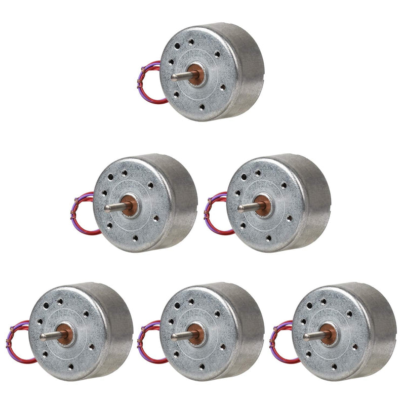 [Australia - AusPower] - Topoox 6 Pack DC 3V 1730RPM Mini Electric Motor for DIY Toys Wind Turbine Generator 