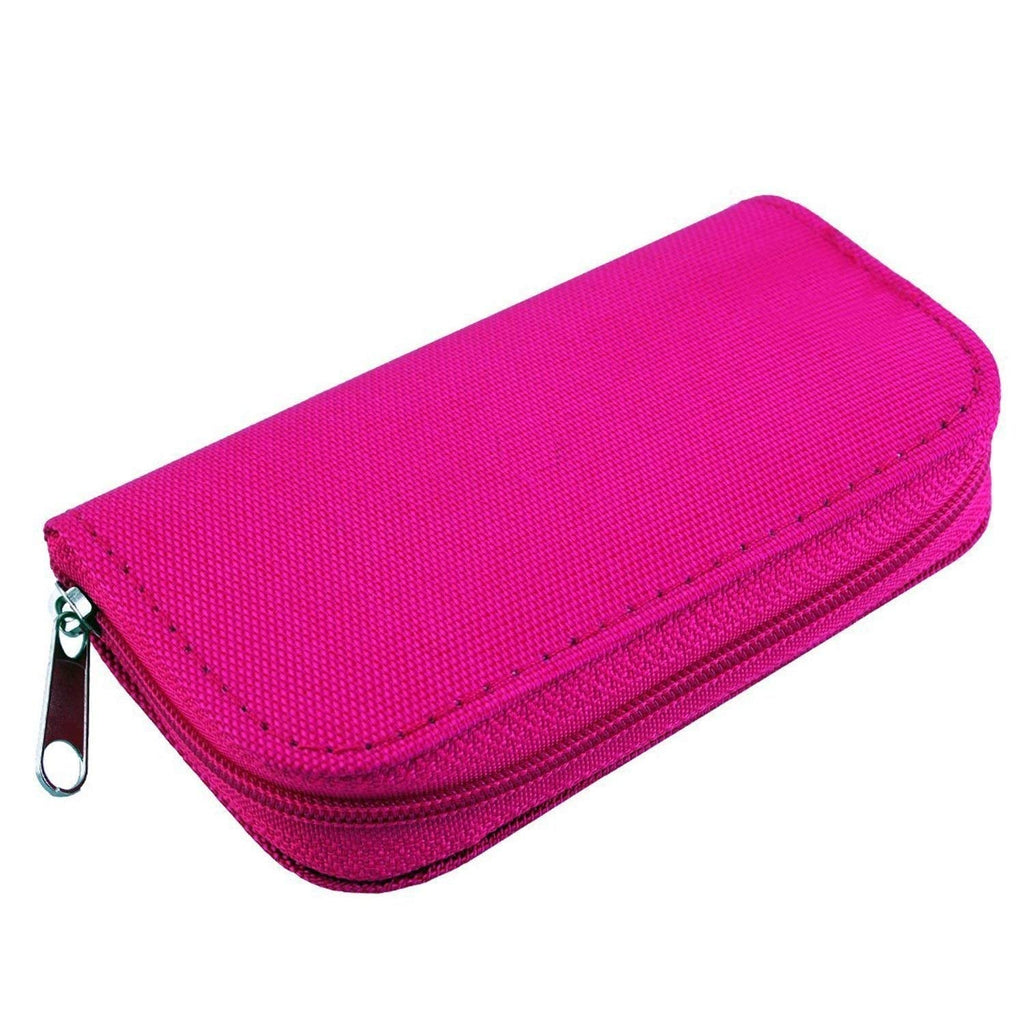 [Australia - AusPower] - Memory Card Carrying Case - Suitable for SDHC and SD Cards - 8 Pages and 22 Slots -Pink Pink 