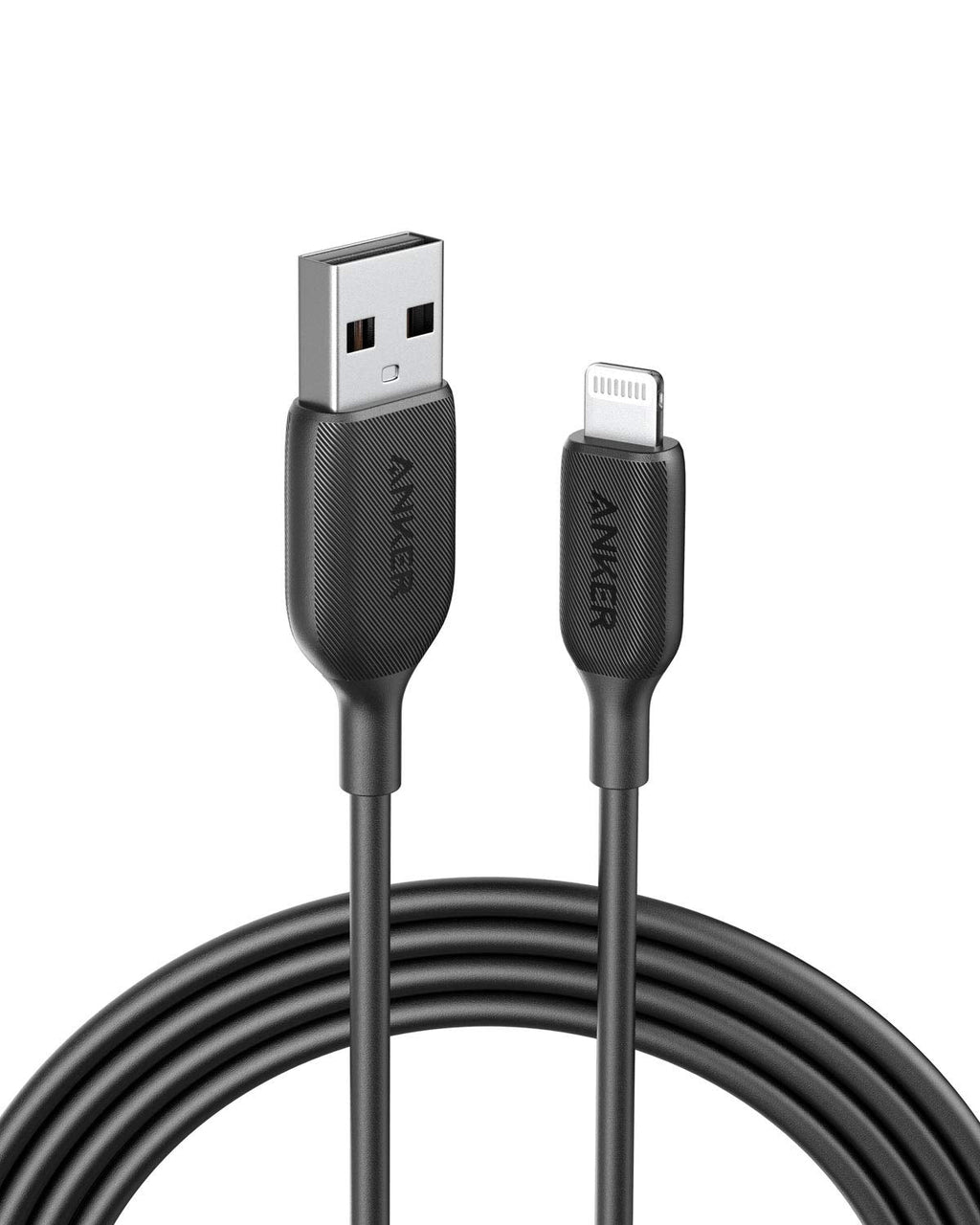 [Australia - AusPower] - Anker Powerline III Lightning Cable 6 Foot iPhone Charger Cord MFi Certified for iPhone 11 Pro Max, 11 Pro, X, Xs, Xr, Xs Max, 8, 8 Plus, 7, 7 Plus, 6 and More, Ultra Durable (Black) 6ft Black 