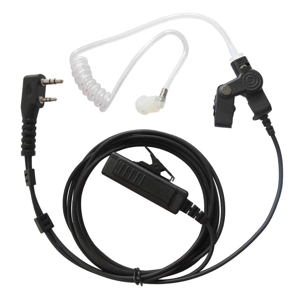 [Australia - AusPower] - Two Way Radio 2 Pin Earpiece with PTT and MIC Acoustic Air Tube Headset Compatible with Kenwood TK-3207 TK-2207 TK-3207G TK-2207G TK-3170 TH-D72A NX-320 Puxing TYT Wouxun Baofeng UV-5R Walkie Talkies 