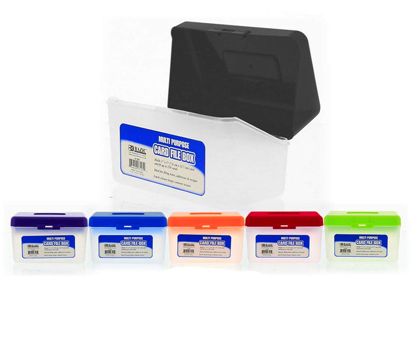 [Australia - AusPower] - Index card holder file Case / Box - Holds up to 250 Index Cards 5”x 3” (6 pack) 