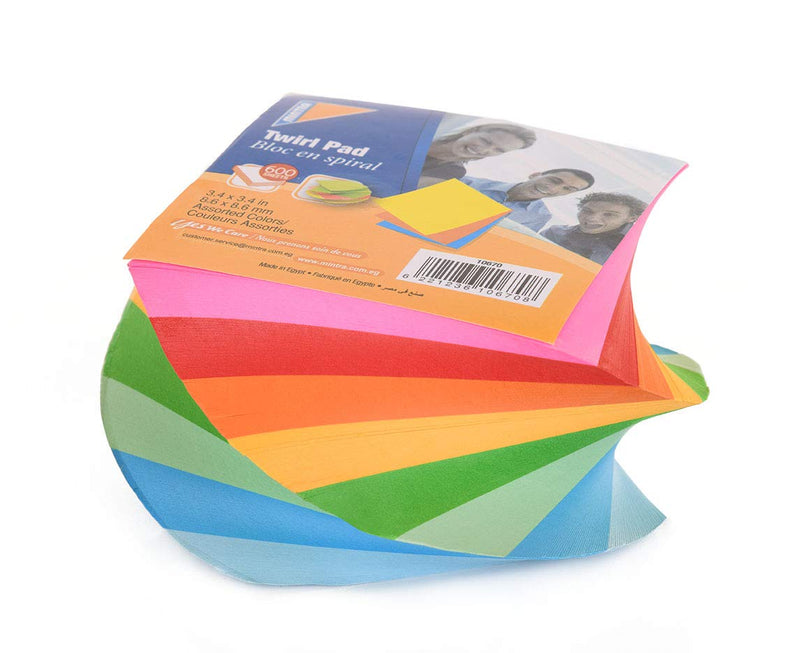 [Australia - AusPower] - Mintra Office Memo Pads, (Twirl Pad 600ct - Bright), 3.4in x 3.4in, Note Pad Paper For Writing Notes, Reminders, Work, Business, Desk, College, School, Organization, Planning Twirl Pad 600ct - Bright 