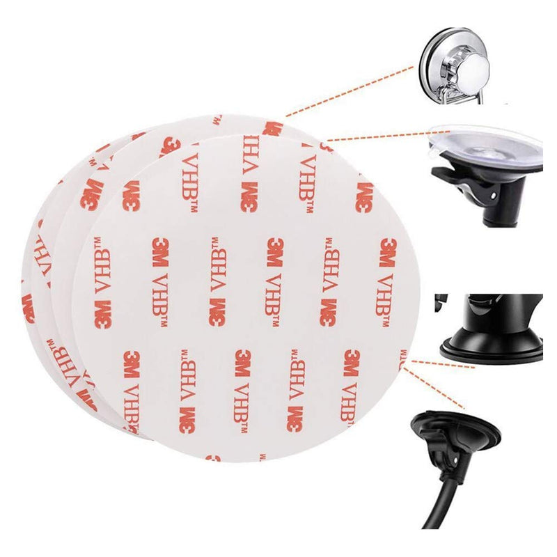 [Australia - AusPower] - MGQFY 4 PCS 80mm (3.15") Circular Double Side Sticker Dashboard Adhesive Replacement Compatible with Xiaoyi Camera/Car Mount/Windshield Pad Mounting Disk for Suction Cup Car Phone Holder Bracket GPS clear 