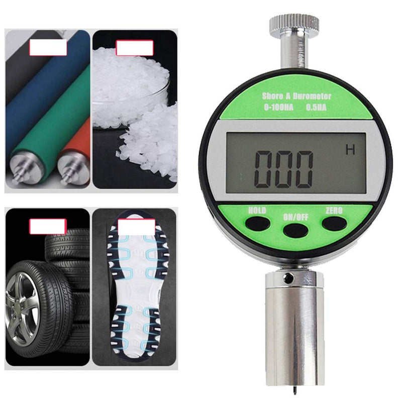 [Australia - AusPower] - Digital Shore A Hardness Tester Meter Shore A Durometer 0 to 100HA for Leather Wax Rubber Polygrease Handhold Rubber Durometer 
