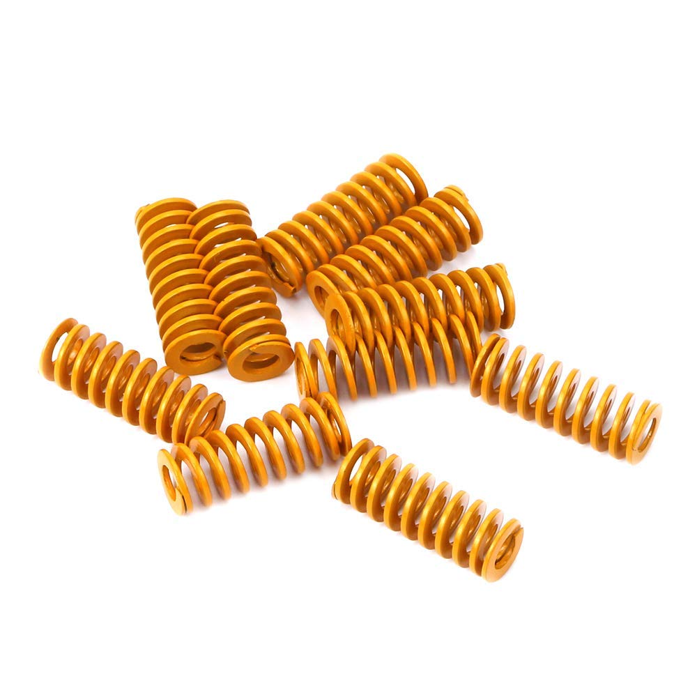 [Australia - AusPower] - 3D Printer Heat Bed Leveling Spring 8x20mm Compression Upgrade Yellow for Creality Ender 3 cr10 (Note: Please Choose"Sold by shenzhen Eewolf" Before Purchasing) 