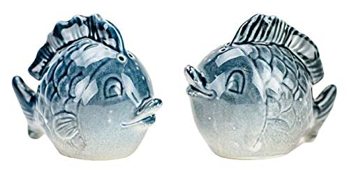 [Australia - AusPower] - Blue Fish Ceramic Salt & Pepper Set 