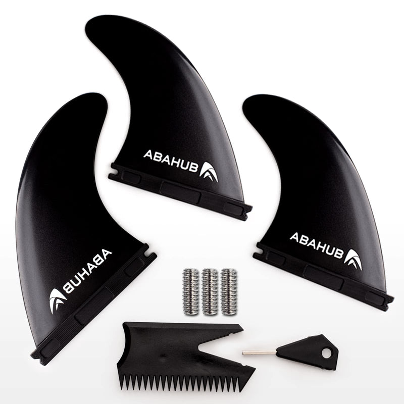 [Australia - AusPower] - Abahub Tri FCS/Future Fins Set, G5 Surfboard Fin, 3 Thruster Fins for Surf Boards, Surfing Longboard, Shortboard, Fiberglass Reinforced, Comes with Screws, Wax Comb and Key Future 