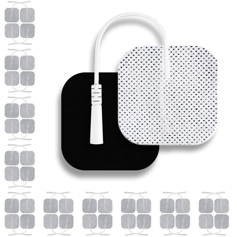 [Australia - AusPower] - TENS Unit Replacement Pads 2x2 40 Pcs Premium Reusable Electrode Pads - Self Adhesive Electro Therapy Patches for Electrical Stimulation - Non Irritating Stim Pads Design 