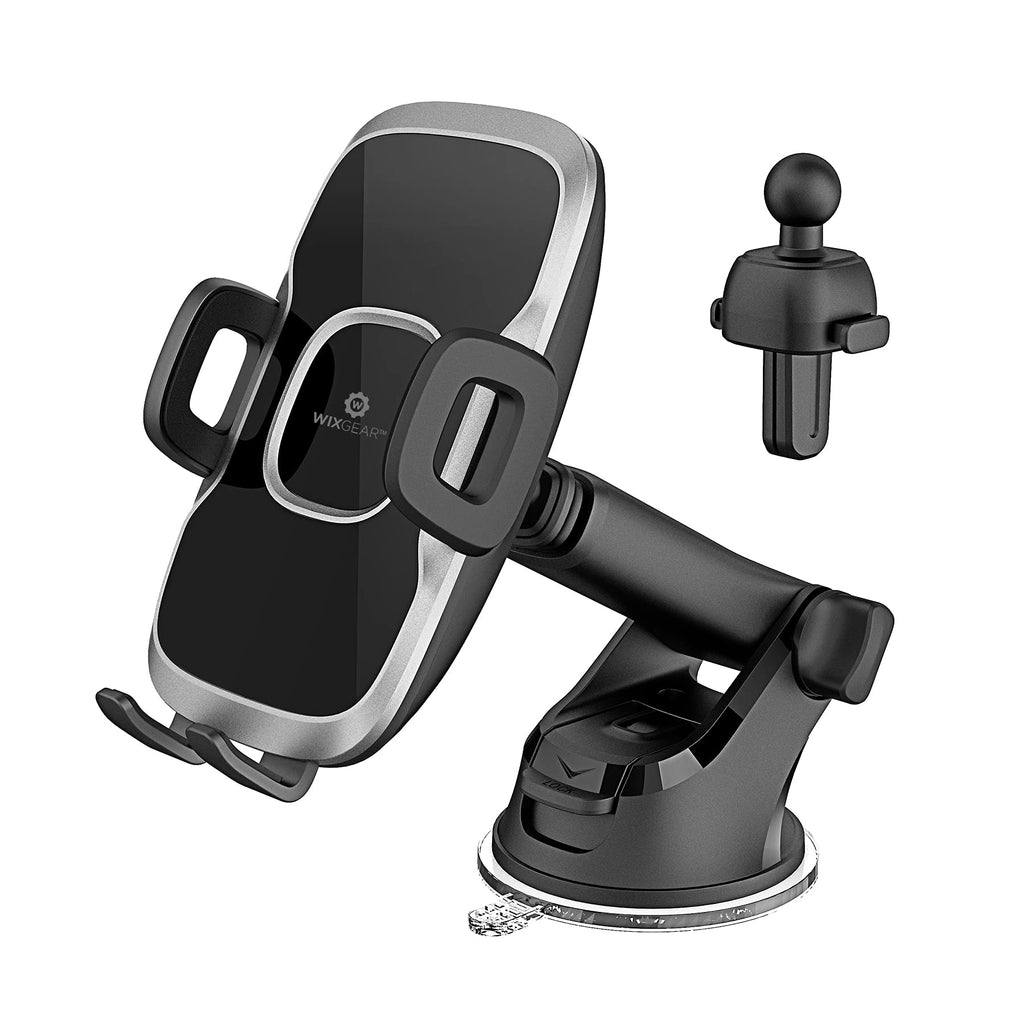 [Australia - AusPower] - WixGear Dashboard Telescopic Arm with Air Vent Swift-Grip Phone Holder for Car, Cell Phone Car Mount Air Vent Holder for Any Smartphone 