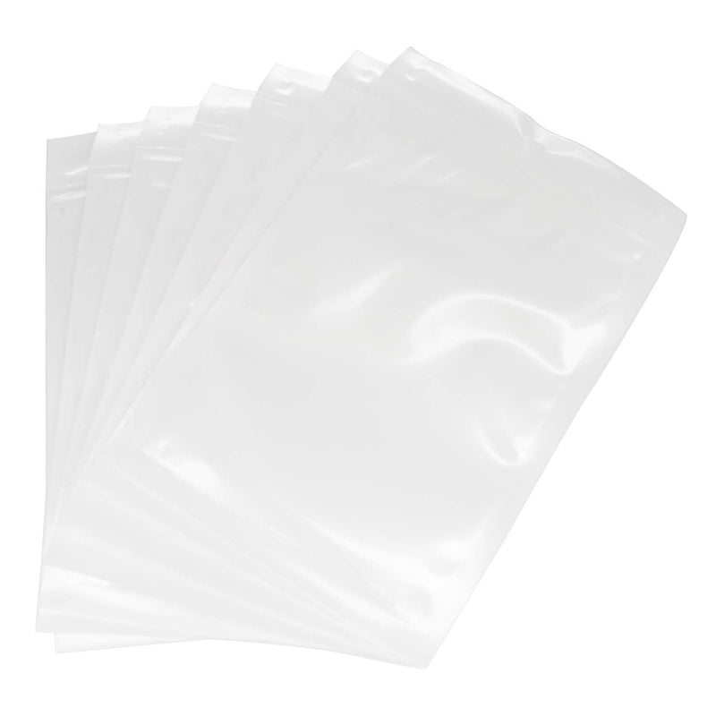 [Australia - AusPower] - Ellbest 300pcs 2.95” x 4.72” Clear Front White Back Bags, Resealable Zipper Bags Plastic Poly Pouches Heat Sealable Sample Bags for Jewelry Making Crafts Packing 2.95 x 4.72 inch 