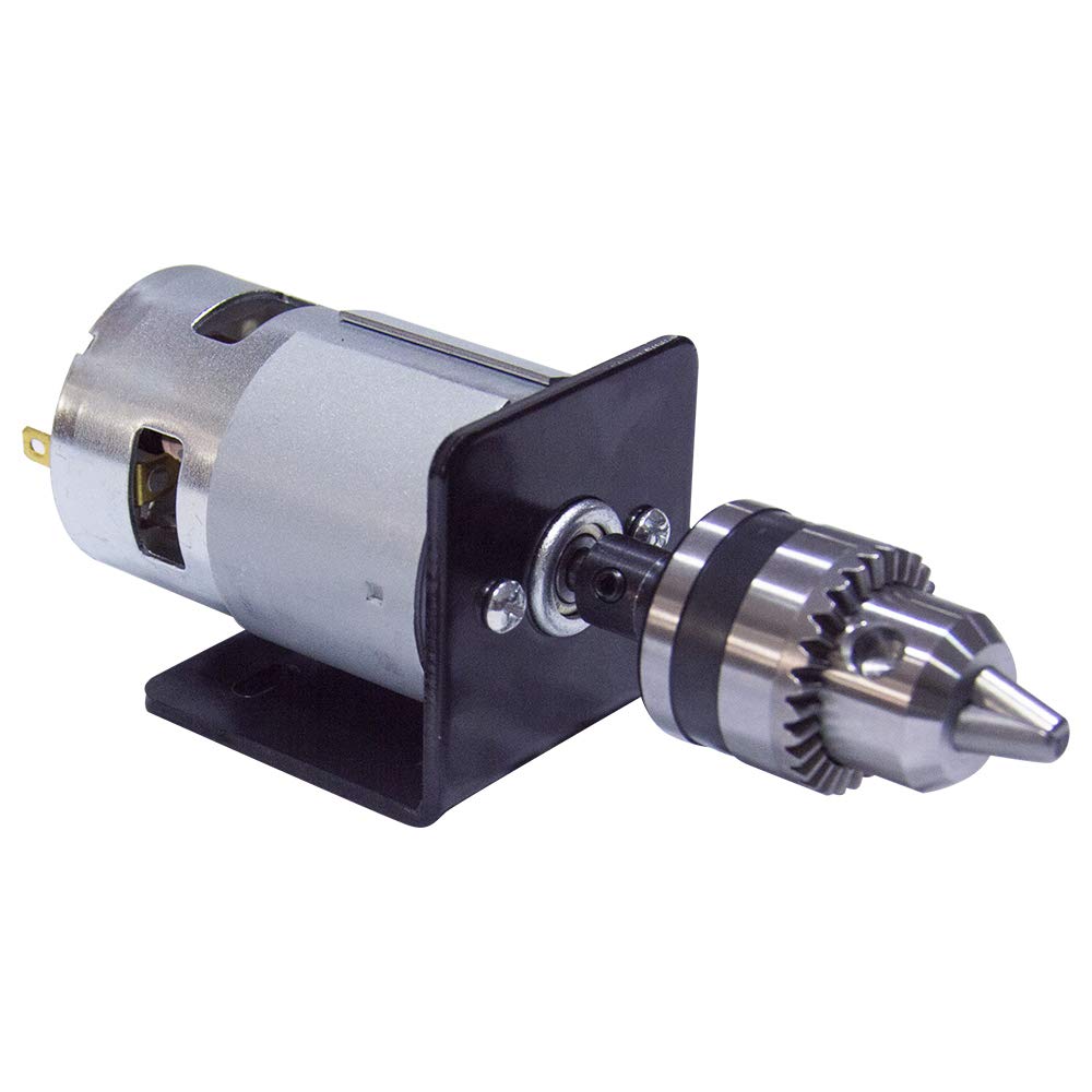 [Australia - AusPower] - BEMONOC 775 DC Motor 12V 12000RPM Lathe Press With Miniature Hand Drill Chuck & Bracket High Speed 775 DC Motor For DIY Assembly 