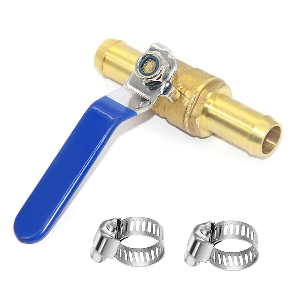 [Australia - AusPower] - Joywayus 3/4" Hose Barb Inline Brass Shutoff Ball Valve Water Oil Air Gas Fuel Line Pipe Fittings 3/4"-1PCS 