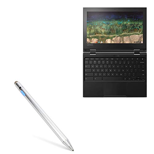 [Australia - AusPower] - BoxWave Stylus Pen Compatible with Lenovo 500e Chromebook (11.6 in) (Stylus Pen by BoxWave) - AccuPoint Active Stylus, Electronic Stylus with Ultra Fine Tip - Metallic Silver General Active Stylus 
