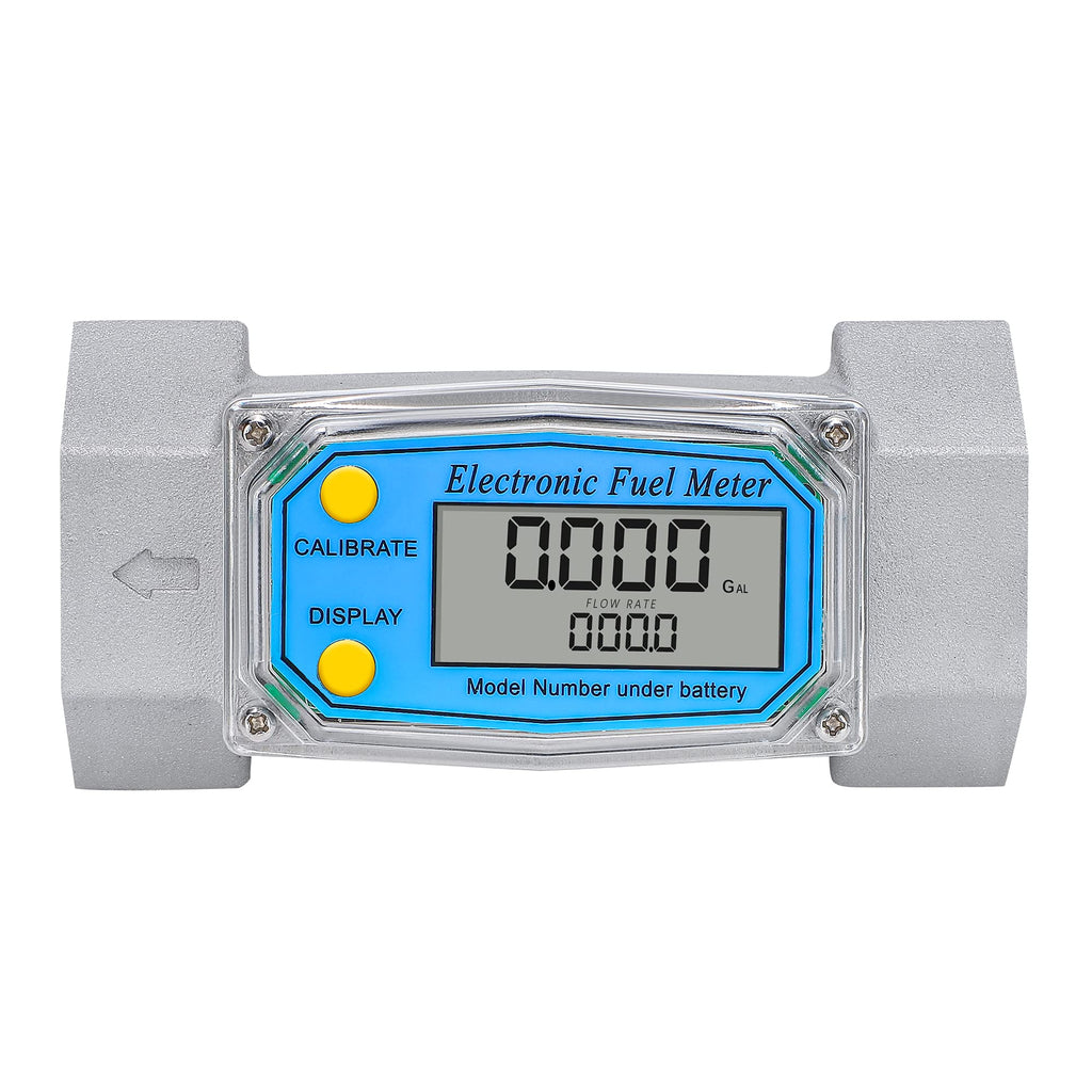 [Australia - AusPower] - CGOLDENWALL 1.5 Inch Turbine Flow Meter LCD Digital Display Flowmeter with 1.5" Inlet/Outlet, Flowmeter for Diesel Kerosene Gasoline, Flow Rate Range 10-73.5 GPM 