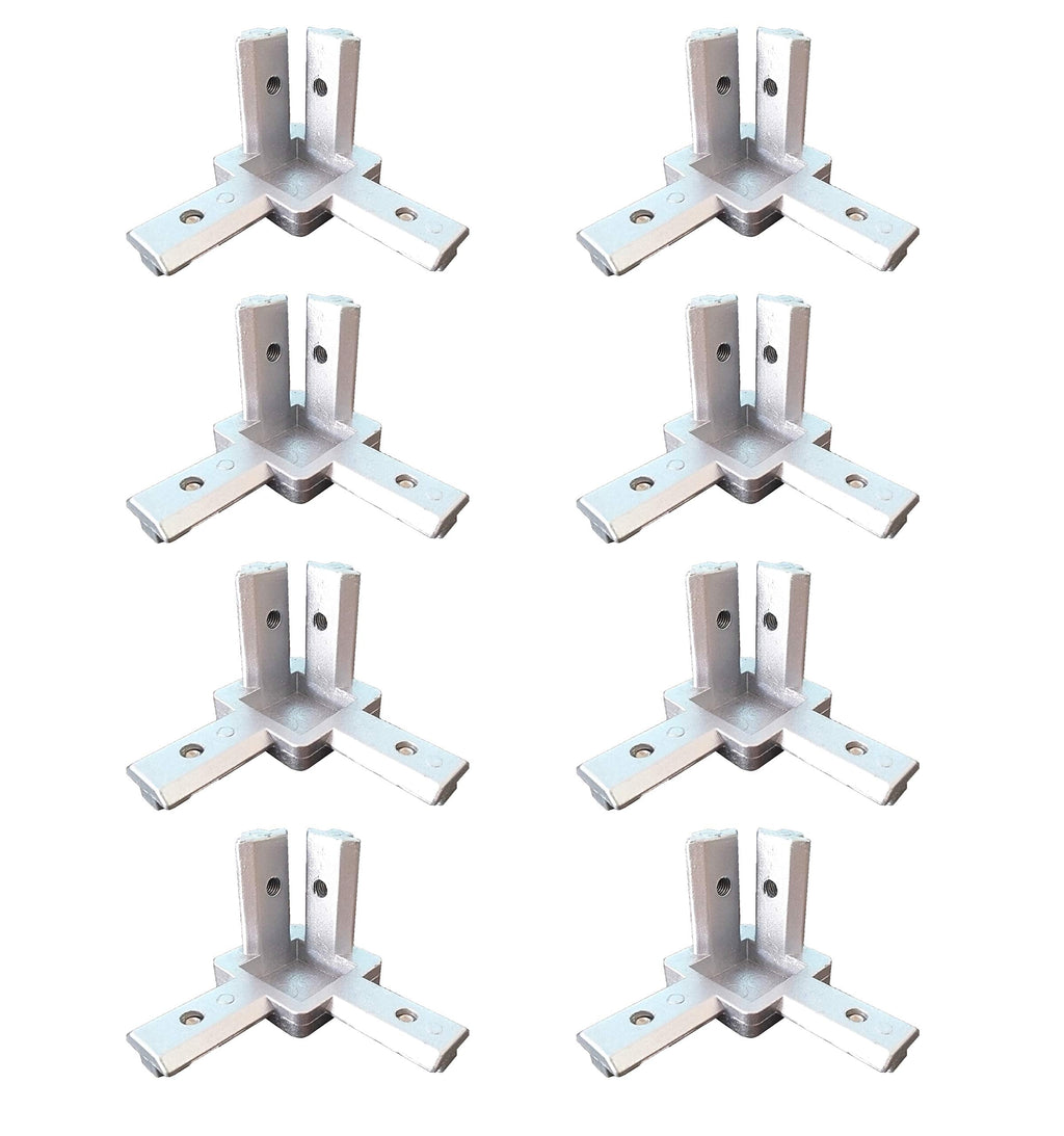 [Australia - AusPower] - Befenybay 8PCS 3-Side End Corner Bracket Connector with Screws for 6mm T-Shape Aluminum Extrusion Profile European Standard 2020-Series 2020s 