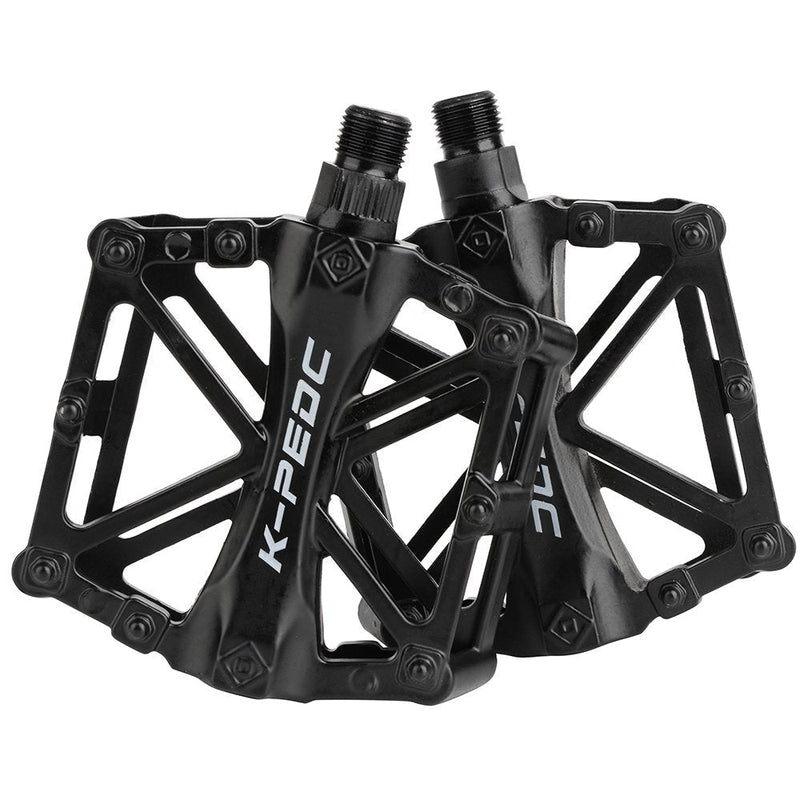 [Australia - AusPower] - boruizhen Aluminium CNC Bike Platform Pedals Lightweight Road Cycling Bicycle Pedals for MTB BMX Black 