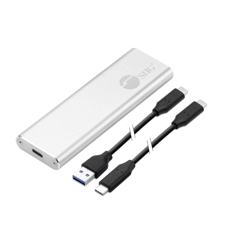 [Australia - AusPower] - SIIG USB C Nvme SSD Portable Enclosure, 10Gbps USB 3.1 Gen 2 to NVMe SSD, M.2 PCIe Nvme SSD Adapter Enclosure - Support Windows/Mac OS (JU-SA0W11-S1) 