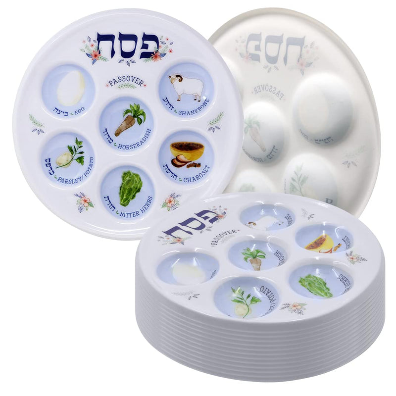 [Australia - AusPower] - Passover Seder Plate Deluxe Quality Plastic 10" Disposable Plates (25-Pack) 25-Pack 