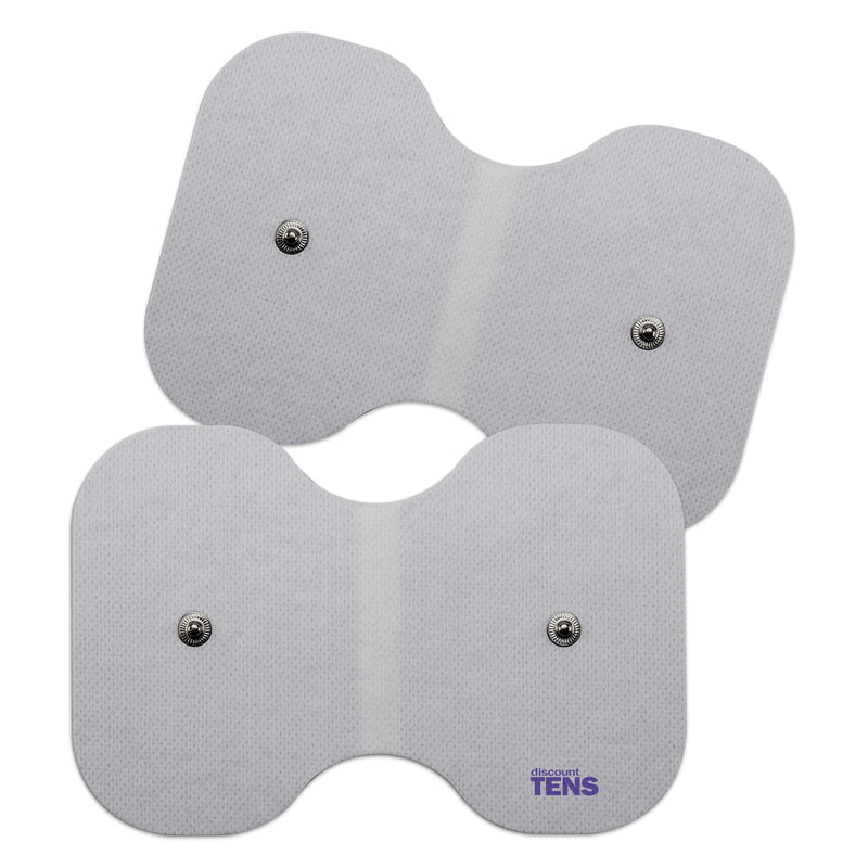 [Australia - AusPower] - TENS Electrodes, 2 Premium Quality 4 inch x 6 inch Dual Self Adhesive Electrodes for TENS Units, Snap Butterfly TENS Unit Electrodes, Discount TENS Brand 