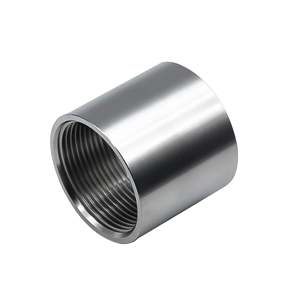 [Australia - AusPower] - Beduan Stainless Steel Cast Pipe Fitting, Coupling, 1/2" x 1/2" Female Threaded (1" Length) 1/2" Female x 1" Length Pack of 1 