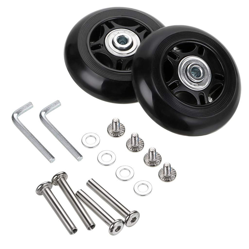 [Australia - AusPower] - OwnMy Luggage Suitcase Replacement Wheels, Rubber Swivel Caster Wheels Bearings Repair Kits, A Set of 2 