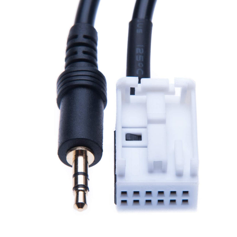 [Australia - AusPower] - 3.5mm Aux Audio Input Cable Plug Car Adapter Compatible with Citroen C2, C3, C4, C6, Berlingo, Synergie, Citroen C5, C8, Citroen Jumpy, Peugeot 207, 307, 407, 407SW, 607, 807 1007, Expert, 308, 4007 