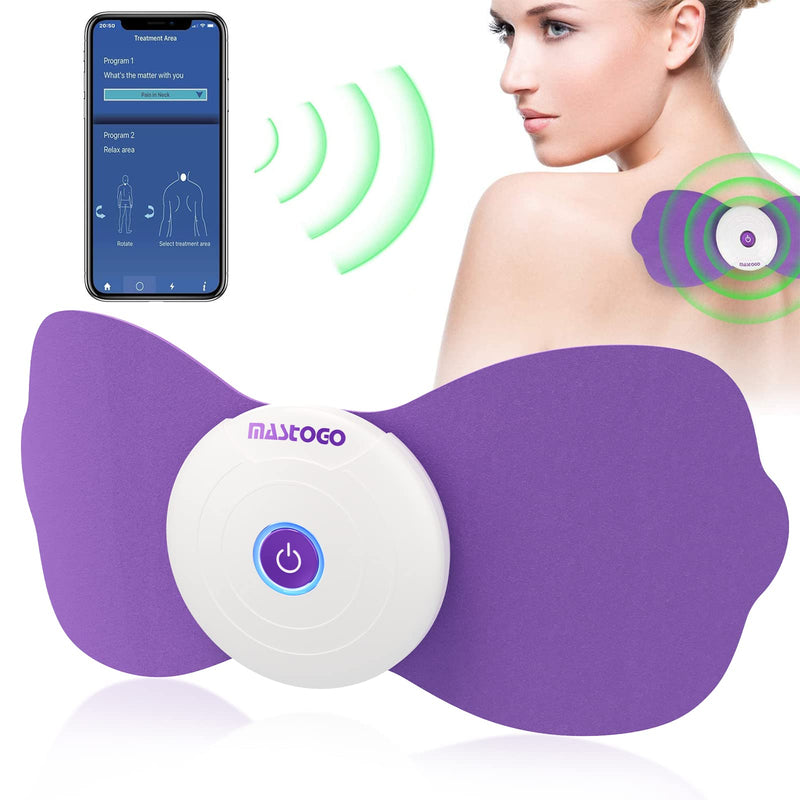 [Australia - AusPower] - MASTOGO Wireless TENS & EMS Unit Back Pain Relief Massager - APP Controlled Bluetooth EMS Muscle Stimulator Machine for Back Shoulder Leg Neck Pain Relief 