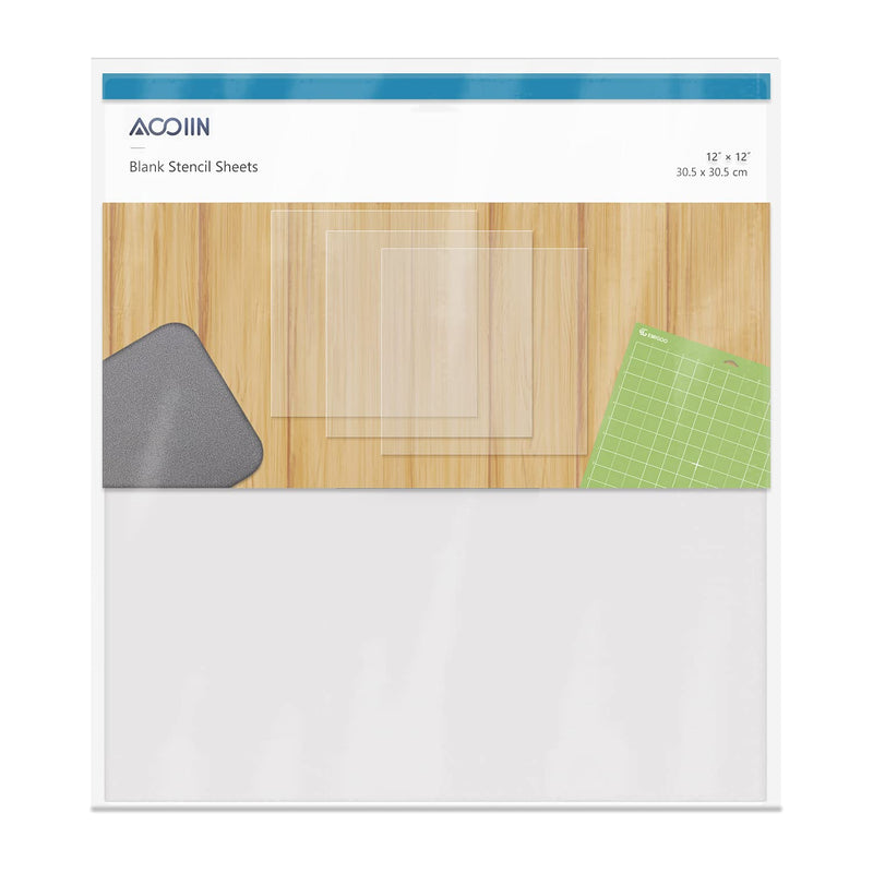 [Australia - AusPower] - 25 Pieces 4 mil Blank Stencil Material Mylar Template Sheets for Stencils, 12 x 12 inches 12 x 12 inches, 4 mil, 25 packs 