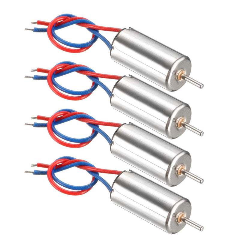 [Australia - AusPower] - uxcell 4PCS DC 3V 40000RPM Coreless Micro Motor 612 6x12mm for Airplane Model RC 