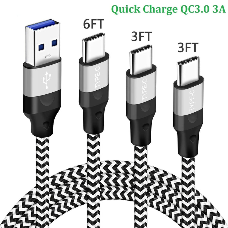 [Australia - AusPower] - USB Type-C Charger Cord 3FT 3FT 6FT for Samsung Galaxy A13 A12 A32 5G A50 A20 S10E S10 Plus S20 Ultra FE Tab S4 S5e S6,Note 10 9,LG G8 V35 Thinq,Moto Z3 Z2 Play Phone Charging Cable,Fast Charge Wire 