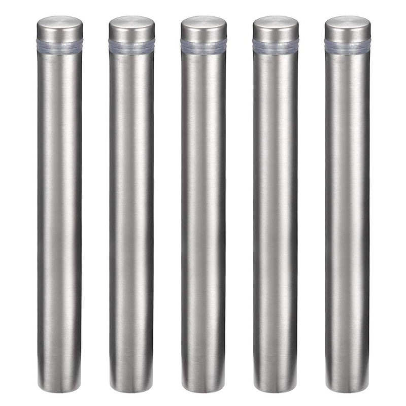 [Australia - AusPower] - uxcell 1/2 Dia x 4"(12x100mm) Standoff Screws Wall Mount Sign Holders Acrylic Glass Nails 5pcs 