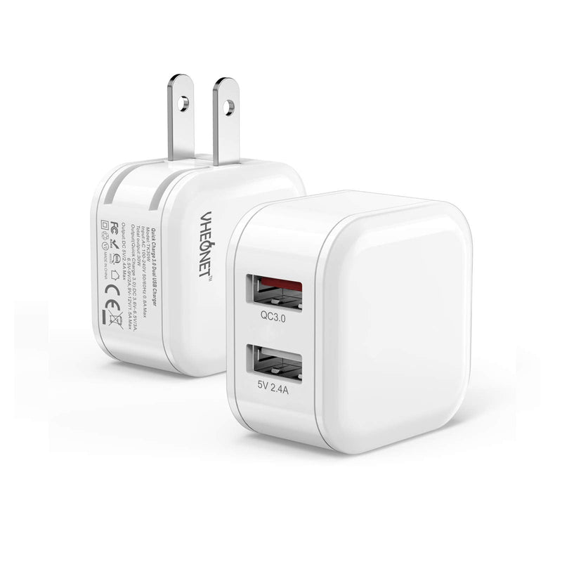 [Australia - AusPower] - 30W USB C Fast Charger, 2 Pack Dual Port PD Power Delivery Quick Charger Wall Charging Block Plug with Foldable Plug for iPhone 13/12/11/Pro Max, XS/XR/X, 8/7/6 iPad AirPods Pro, Samsung Galaxy, Pixel 