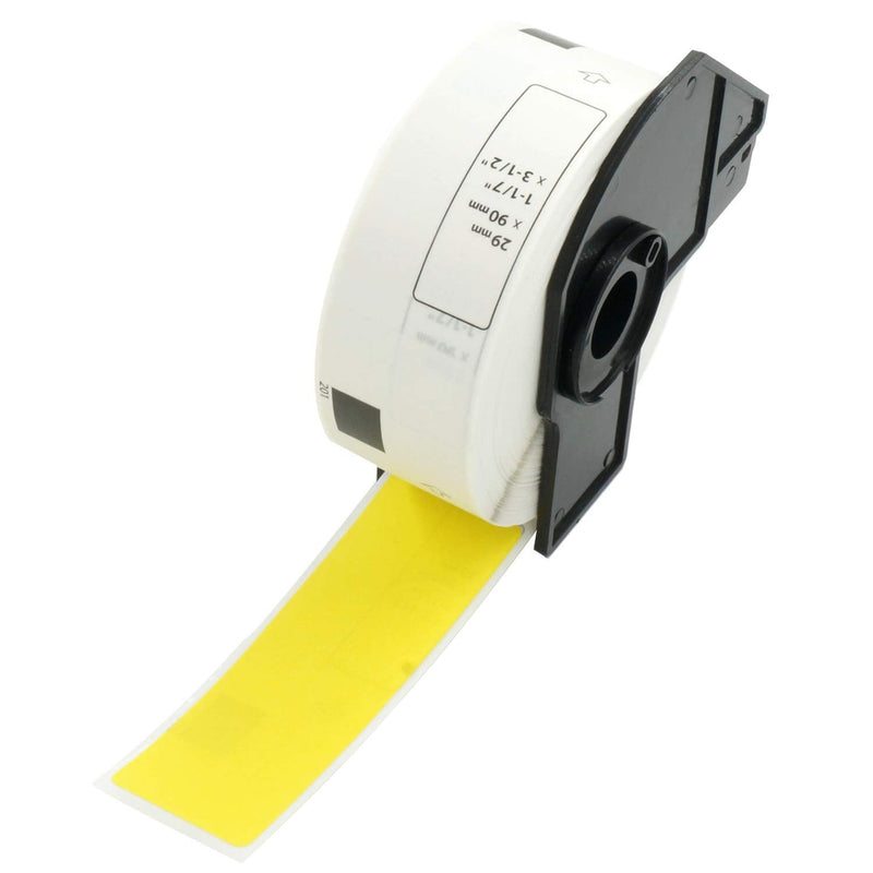 [Australia - AusPower] - BETCKEY - Compatible DK-1201 Standard Address 1-1/7" x 3-1/2"(29mm x 90mm) Replacement Labels,Compatible with Brother QL Label Printers [1 Rolls, Yellow] 1201 [1-1/7" x 3-1/2"] 