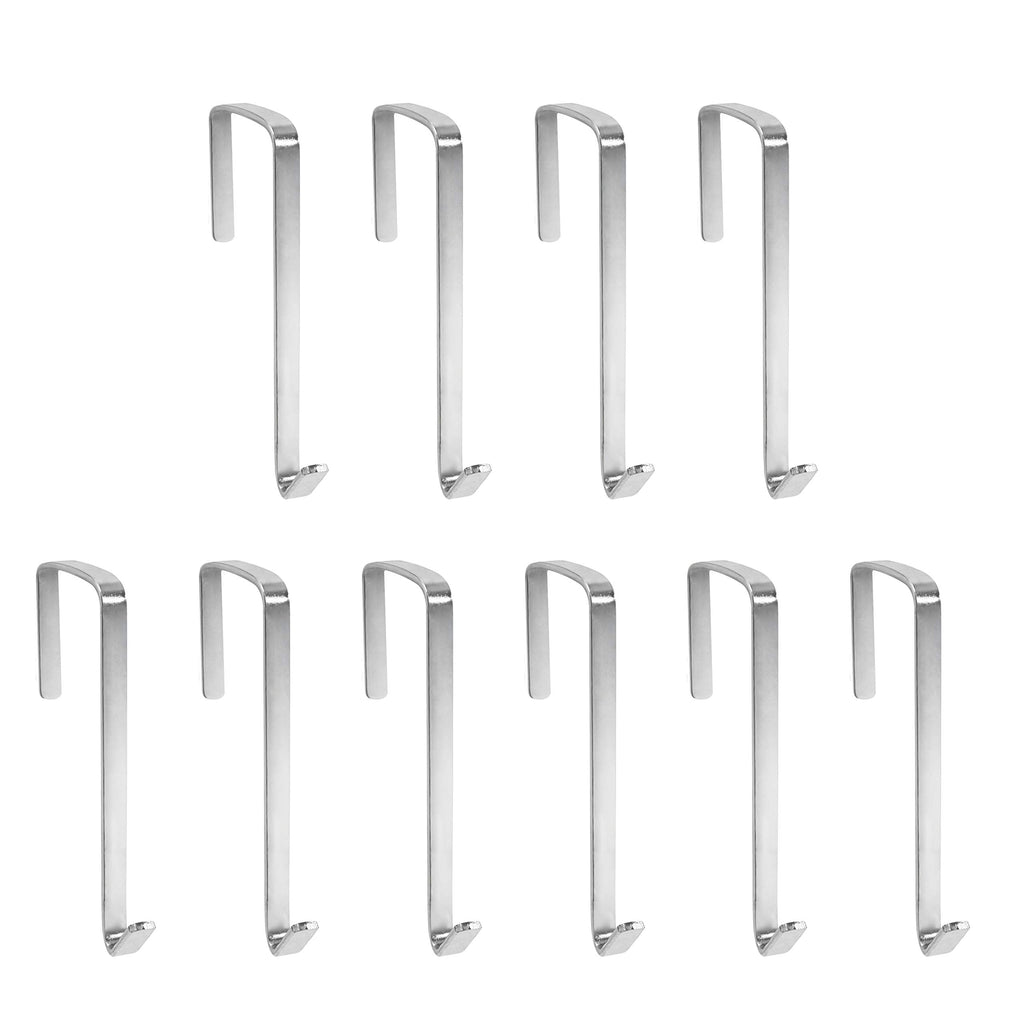 [Australia - AusPower] - 10 Pack Over The Door Metal Hook Hanger to Fit Interior Doors with Thickness from 1.3" to 1.65" 