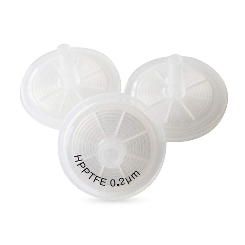 [Australia - AusPower] - Hydrophilic PTFE Syringe Filters 25mm Diameter 0.22μm Pore Size for Laboratory Filtration by Allpure Biotechnology (Hydrophilic PTFE, Pack of 100) Hydrophilic PTFE 0.22 μm 